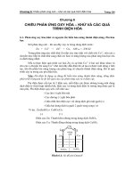BÀI GIẢNG hóa đại CƯƠNG CHƯƠNG 6  CHIỀU PHẢN ỨNG OXY hóa – KHỬ và các QUÁ TRÌNH điện hóa