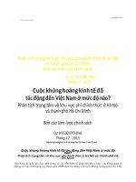 Cuộc khủng hoảng kinh tế đã tác động đến nền kinh tế Việt Nam như thế nào