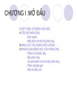 mở đầu về động hóa học