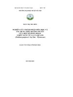 Nghiên cứu thành phần hoá học và tác dụng trên đường huyết của một số phân đoạn chiết xuất từ lá và quả ổi ( psidium guajava l  họ sim   myrtaceae)