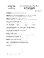 tổng hợp các đề thi kết thúc học phần hóa lý và đáp án chi tiết