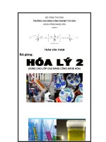 giáo án bài soạn hóa lý 2 đầy đủ