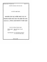 Nghiên cứu đặc điểm thực vật và thành phần hóa học của một số loài asarum l , dùng làm thuốc ở việt nam