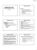 Bài 2. NGhiên cứu sự chết trong GĐYP