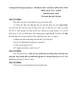 Đề thi khảo sát chất lượng đầu năm lớp 8 môn ngữ văn năm 2014 2015 trường THCS quách xuân kỳ, quảng bình