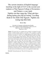 The current situation of English language teaching in the light of CLT to the second-year students at Thai Nguyen College of Economics and Finance - a case study