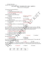 CÂU hỏi TRẮC NGHIỆM hóa học   KHỐI 12  bài saccarozơ và chương gluxit
