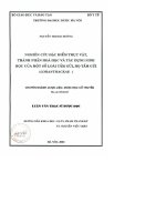 Nghiên cứu đặc điểm thực vật thành phần hóa học và tác dụng sinh học của một số loài tầm gửi, họ tầm gửi (loranthaceae)