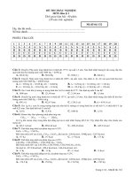 tập hợp các đề thi trắc nghiệm kết thúc học phần môn hóa lý 1 và đáp án