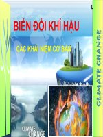 biến đổi khí hậu CÁC KHÁI NIỆM CƠ BẢN