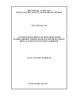 Vận dụng bảng điểm cân bằng (balanced scorecard BSC) trong đánh giá thành quả hoạt động tại nhà in ngân hàng agribank