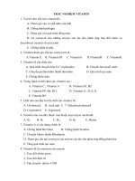 trắc nghiệm hóa sinh VITAMIN