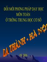 chủ đề   đổi mới phương pháp dạy học môn hóa học ở trường trung học cơ sở