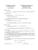 Đề thi học sinh giỏi lớp 10 môn Toán Cụm Lạng Giang  tỉnh Bắc Giang năm học 20122013