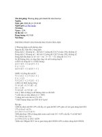 PHƯƠNG PHÁP GIẢI NHANH bài TOÁN hóa học