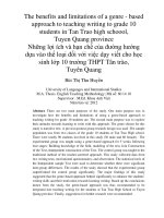 The benefits and limitations of a genre - based approach to teaching writing to grade 10 students in Tan Trao high schoool, Tuyen Quang province