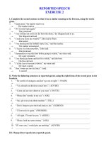 REPORTED SPEECH - EXERCISE 2