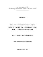 Giải pháp nâng cao chất lượng dịch vụ vận tải tại Công ty Cổ phần Dịch vụ Hàng không sân bay Nội Bài