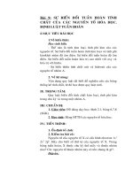 SOẠN GIÁO án bài 9  sự BIẾN đổi TUẦN HOÀN TÍNH CHẤT của các NGUYÊN tố hóa học  ĐỊNH LUẬT TUẦN HOÀN