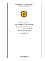 Đề cương chi tiết học phần: Tâm lý học tiểu học