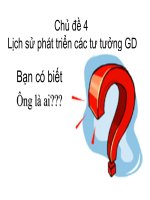 Lịch sử phát triển các tư tưởng GD