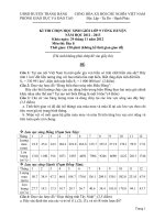 Đề thi học sinh giỏi môn Địa 9 (2012  2013)  Kèm Đ.án