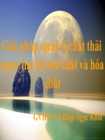 Giải pháp quản lí chất thải nguy hại từ sản xuất và hóa chất