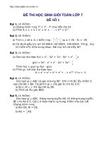 Đề và đáp án HSG Toán 7