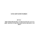 SKKN bồi dưỡng cán bộ nguồn kế hiệu trưởng mầm non