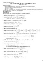Đề cương thi chất lượng học kỳ II lớp 11 toán