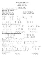 Đề cương ôn tập toán 6 học kỳ II