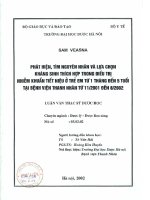 Phát hiện tìm nguyên nhân và lựa chọn kháng sinh thích hợp trong điều trị nhiễm khuẩn tiết niệu ở trẻ em từ 1 đến 5 tháng tuổi tại bệnh viện thanh nhàn từ 11 2001 đến 8 2002