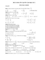 Đề cương ôn tập học kỳ I toán 7