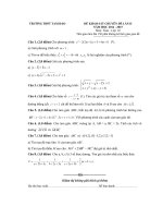 Đề khảo sát Chuyên đề lần II môn Toán 10 năm học 2014 - 2015