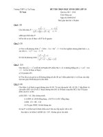 Đề thi chọn học sinh giỏi lớp 10 năm học 2015-2016 môn Toán