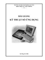 Bài giảng kĩ thuật số ứng dụng