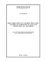 Hoàn thiện công tác lao động tiền lương tại Công ty cổ phần Đầu tư & Xây lắp Thương mại - ICC - Hải Phòng