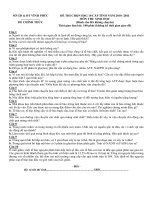 Đề thi học sinh giỏi lớp 10 môn Sinh học tỉnh Vĩnh Phúc khối không chuyên năm học 2010  2011