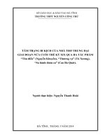skkn TÂM TRẠNG BI KỊCH CỦA NHÀ THƠ TRUNG ĐẠI GIAI ĐOẠN NỬA CUỐI THẾ KỶ XIX QUA BA TÁC PHẨM thu điếu ,thương vợ, sa hoanh đoản ca