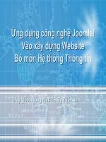 Ứng dụng công nghệ Joomla! Vào xây dựng Website Bộ môn Hệ thống Thông tin