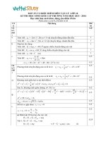 Đáp án Đề thi học sinh giỏi lớp 10 môn Vật Lí trường Nguyễn Xuân Ôn3năm học 2013  2014