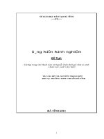 skkn môn ngữ văn đề tài cái đẹp trong văn thạch lam và nguyễn tuân dưới góc nhìn so sánh