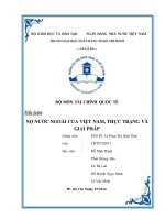 Tiểu luận Tài chính quốc tế: Nợ nước ngoài của Việt Nam, thực trạng và giải pháp