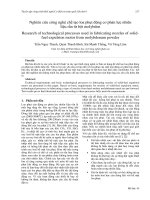 Proceedings VCM 2012 30 nghiên cứu công nghệ chế tạo loa phụt động cơ phản lực nhiên