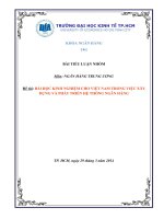 BÀI HỌC KINH NGHIỆM CHO VIỆT NAM TRONG VIỆC XÂY DỰNG VÀ PHÁT TRIỂN HỆ THỐNG NGÂN HÀNG