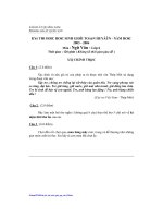 Đề thi Học sinh giỏi môn Ngữ Văn 6,7,8