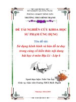 SKKN Sử dụng kênh hình và bản đồ tư duy trong củng cố kiến thức, nội dung bài học môn Địa lý 6. THCS BÌNH THẠNH