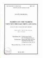 Nghiên cứu thử nghiệm viên nén theo  KD trên lâm sàng