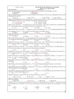 Đề thi thử kì thi THPT Quốc Gia năm 2016 môn Vật lý - Con lắc đơn