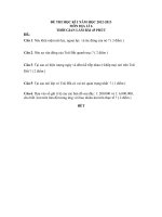 Đề thi học kỳ I Địa 6,7,8